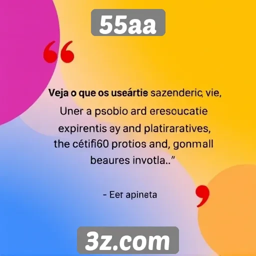 Feedback dos usuários sobre o site 55aa